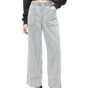 Gap High Rise Pull On Wide Leg Jeans